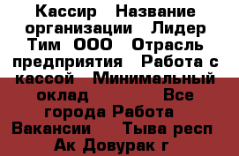 Кассир › Название организации ­ Лидер Тим, ООО › Отрасль предприятия ­ Работа с кассой › Минимальный оклад ­ 23 490 - Все города Работа » Вакансии   . Тыва респ.,Ак-Довурак г.